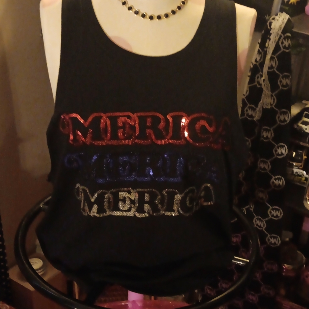 PINK bling muscle shirt